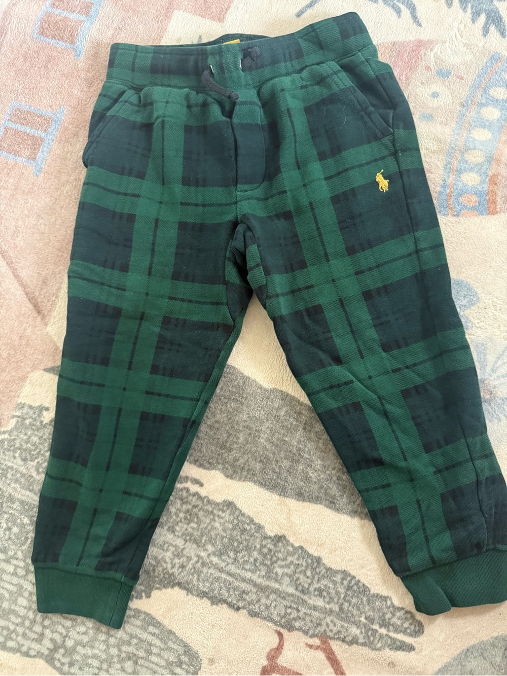 Polo by Ralph Lauren Green & Black Plaid Jogger Pants